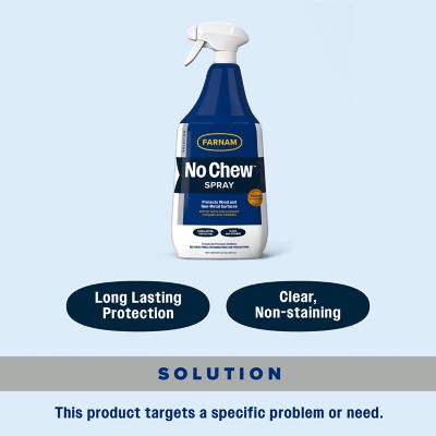 Image showing  No Chew Chewing/Cribbing Deterrent Spray for Horses, 32 oz.