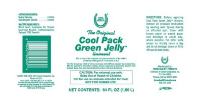 Image showing  Cool Pack Green Jelly Liniment for Horses, 64 oz.