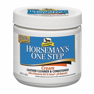 Absorbine Horseman's 1-Step Cream Leather Cleaner and Conditioner, 15 oz.