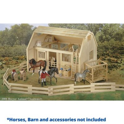 Image showing  Traditional Wood Corral Fencing Accessory Toy