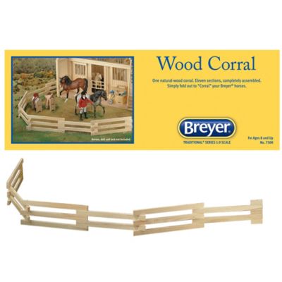 Image showing  Traditional Wood Corral Fencing Accessory Toy