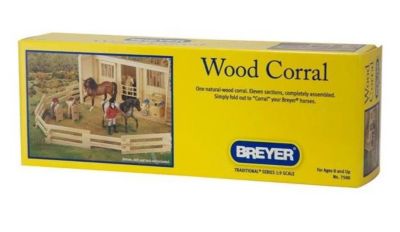 Image showing  Traditional Wood Corral Fencing Accessory Toy