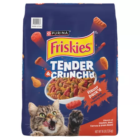 Friskies Griller's Blend Adult Indoor Chicken Beef Turkey and Vegetable Recipe Dry Cat Food 16 lb Bag Dry Cat Food