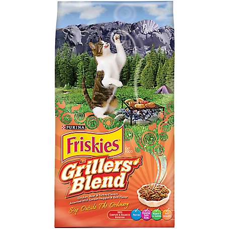 Friskies Grillers Blend Adult Chicken, Beef, Turkey and Vegetables Recipe Dry Cat Food