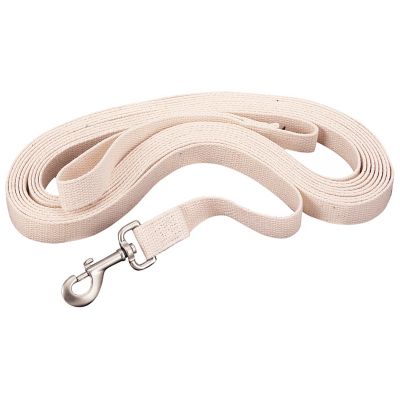 Weaver Leather Flat Cotton Lunge Line With Chain - 1 Inch X 27 Feet, White