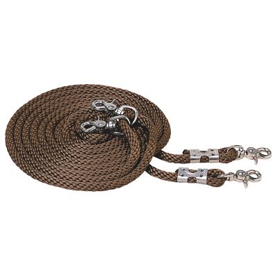 Weaver Leather Poly Rope Draw Reins, Brown