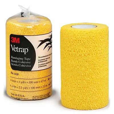 Vetrap Bandaging Tape, 4 in. x 5 yd., Yellow