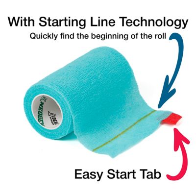Image showing  Cohesive Bandage, 4 in, Teal Blue