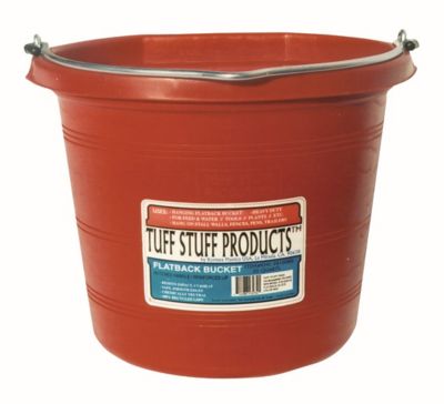 Fortiflex 20 qt. FB-120 Flat Back Bucket, Red