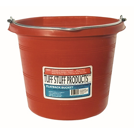 Fortiflex 20 qt. FB-120 Flat Back Bucket, Red