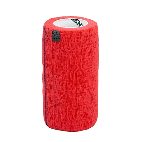 SyrFlex Cohesive Bandage, 4 in, RED