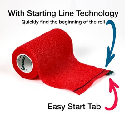 Image showing  Cohesive Bandage, 4 in, Red