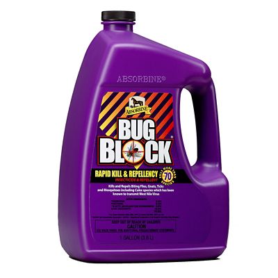 Absorbine Bug Block Insecticide and Repellent for Horses, Ponies and Dogs, 1 gal.