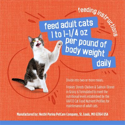 Image showing 7 th Purina Friskies Adult Chicken/Salmon Shreds in Gravy Recipe Wet Cat Food, 5.5 oz.