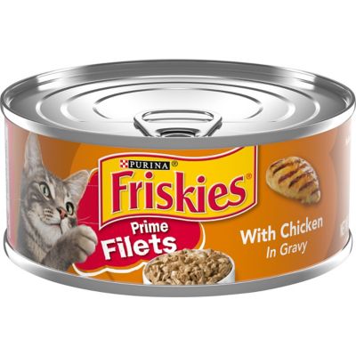 Friskies Prime Filets Adult Chicken in Gravy Recipe Wet Cat Food, 5.5 oz.
