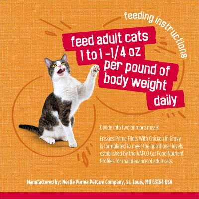 Image showing 6 th Purina Friskies Prime Filets Adult Chicken in Gravy Recipe Wet Cat Food, 5.5 oz.