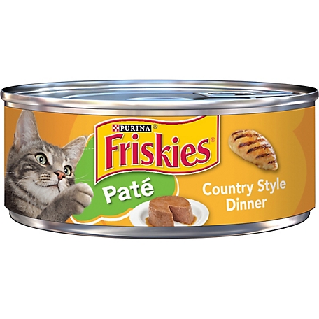 Friskies Country Style Dinner Adult Chicken Pate Wet Cat Food, 5.5 oz. Can