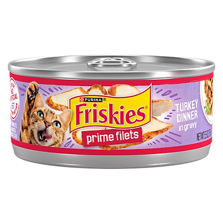 Friskies Prime Filets Adult Turkey in Gravy Wet Cat Food, 5.5 oz. Can
