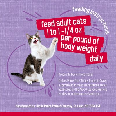 Image showing 7 th Purina Friskies Prime Filets Adult Turkey in Gravy Recipe Wet Cat Food, 5.5 oz.