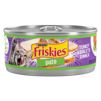 Friskies Adult Turkey and Giblets Pate Wet Cat Food, 5.5 oz. Can