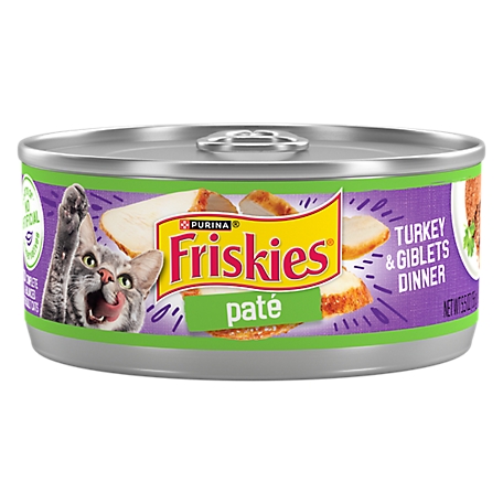 Friskies Adult Turkey and Giblets Pate Wet Cat Food, 5.5 oz. Can