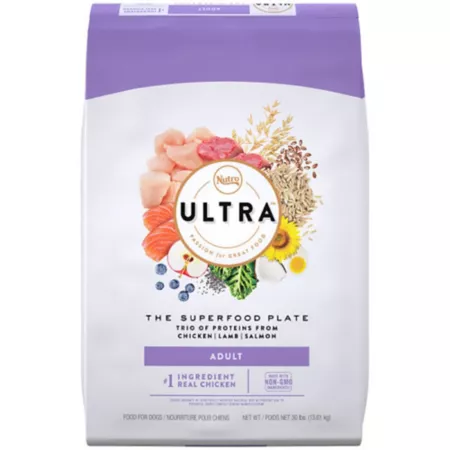 Nutro Ultra Adult Dry Dog Food Recipe without Corn Wheat or Soy Chicken Lamb and Salmon Dry Dog Food