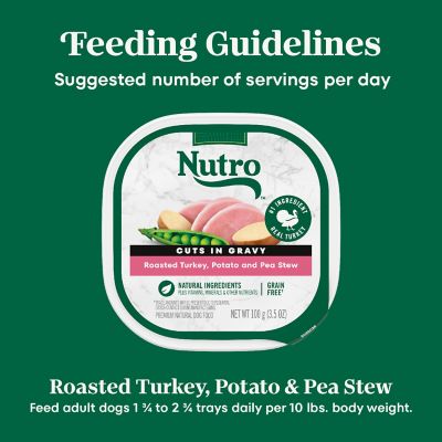 Image showing 8 th Nutro Small Breed Adult Roast Sliced Turkey and Vegetables Stew Wet Dog Food, 3.5 oz. Tray