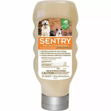 Sentry Hawaiian Ginger Scented Flea and Tick Oatmeal Shampoo for Dogs 18 oz. Dog Flea & Tick Shampoo