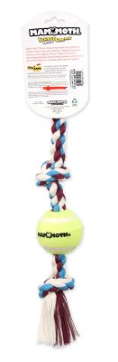 Image showing  Pet Md 20-in Color 3 Knot Tug w 3-in Tennis Ball Dog Toy