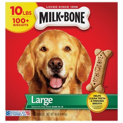 Milk-Bone Original Dog Biscuit Treats for Large Dogs, 10 lb. I would recommend these for your large breed dog 10/10