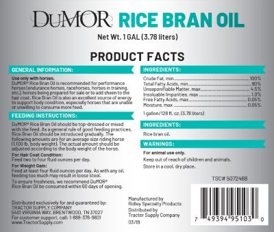 Image showing  Rice Bran Oil High-Calorie Horse Supplement, 1 gal.