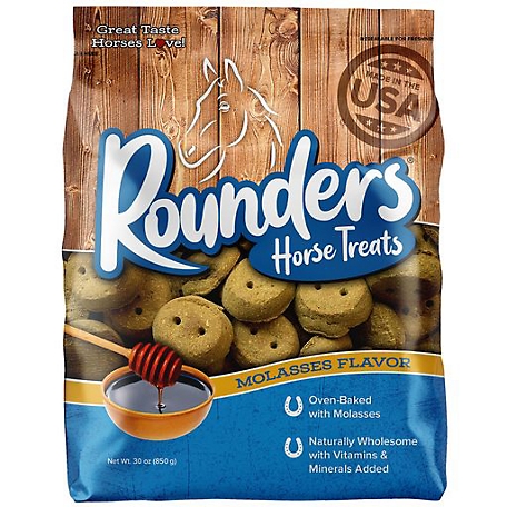 Rounders Molasses Flavor Horse Treats, 30 oz.