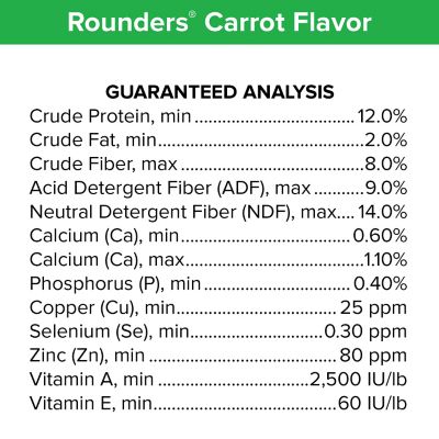 Image showing 5 th Rounders Carrot Flavor Horse Treats, 30 oz.