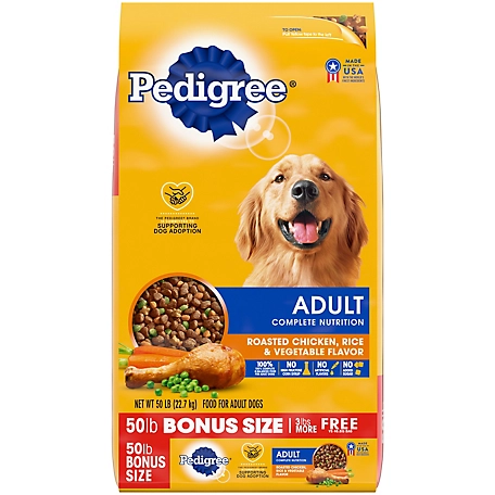 Pedigree Complete Nutrition Adult Roasted Chicken, Rice and Vegetable Flavor Dry Dog Food