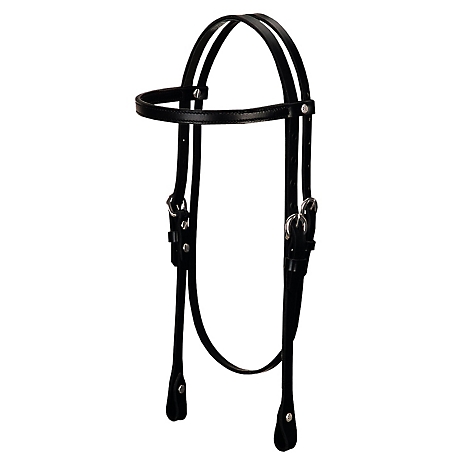 Weaver Leather Leather Browband Headstall, Black