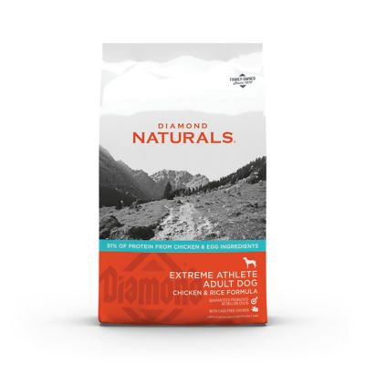Diamond Naturals Extreme Athlete Adult Dog Chicken & Rice Formula Dry Dog Food Best high calorie food for extremely active dogs