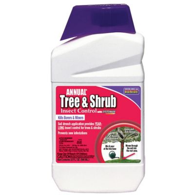 Bonide 32 oz. Annual Tree & Shrub Insect Control with Systemaxx, Concentrate, Year Long Protection and Bug Killer