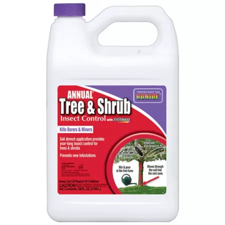 Bonide 128 oz Annual control of tree and shrub insects with Systemaxx concentrate year-round protection and insecticide Lawn & Garden Insect Control