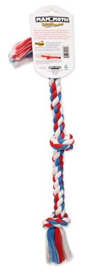 Image showing  Pet Lg 25-in Cotton-Poly Color 3 Knot Rope Tug Dog Toy
