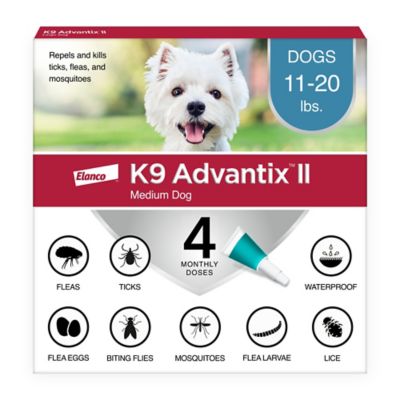 K9 Advantix II Medium Dog Vet-Recommended Flea, Tick and Mosquito Treatment and Prevention for Dogs 11-20 lb., 4-Mo Supply