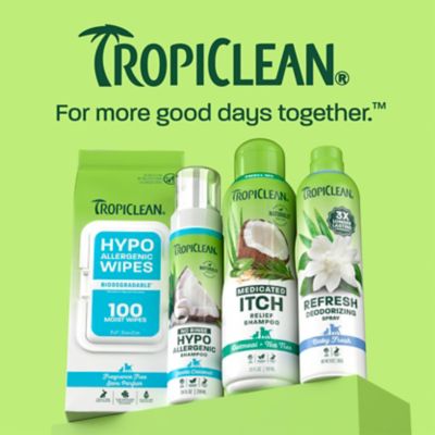 Image showing 9 th TropiClean Oatmeal & Tea Tree Medicated Itch Relief Shampoo for Pets, 20oz