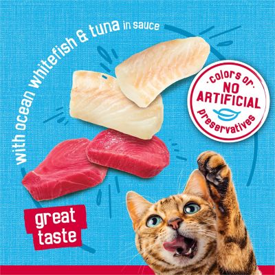 Image showing  Prime Filets With Ocean Whitefish and Tuna in Sauce Adult Wet Cat Food , 5.5 oz.