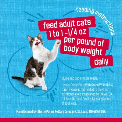 Image showing 7 th Purina Friskies Prime Filets With Ocean Whitefish and Tuna in Sauce Adult Wet Cat Food , 5.5 oz.