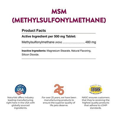 Image showing  MSM Joint Support Chewable Tablets for Dogs, 250 ct.