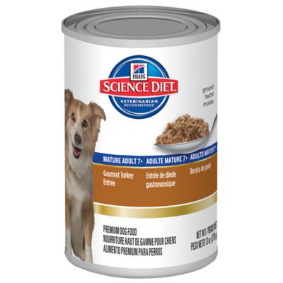 Hill's Science Diet Mature Adult Gourmet Minced Turkey Wet Dog Food, 13 oz. Can