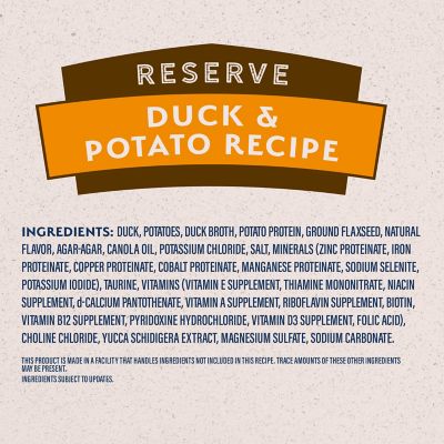 Image showing  Reserve Duck & Potato Recipe Wet Dog Food, 13 oz.