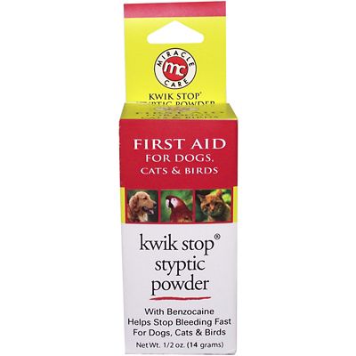 Miracle Care Kwik Stop Styptic Powder for Dogs and Cats, 0.5 oz.