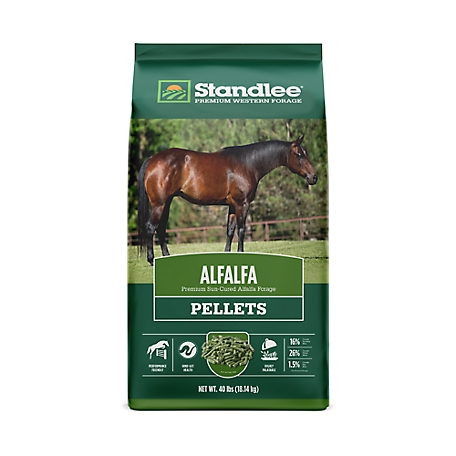 Standlee Premium Western Forage Premium Alfalfa Hay Pellet Horse Feed, 40 lb.