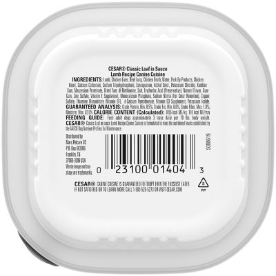 Image showing 9 th Cesar Classic Loaf Lamb Recipe in Sauce Wet Dog Food, 3.5 oz.