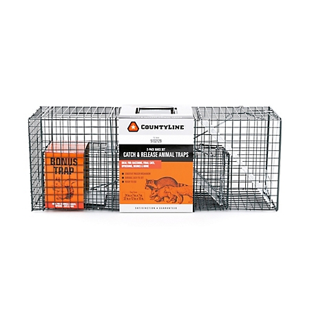 Humane Cat Trap Cage Catch Release Live Animal Rodent Cage